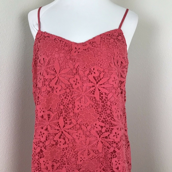 J. Crew Dresses & Skirts - J Crew Lace Slip Dress Size 10 Coral